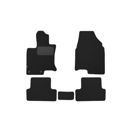 Premium salon rugs for Nissan Qashqai 2006-2010, 2010-2013, crossover, 5 pcs., Textile