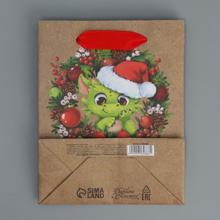 Craft vertical “Dragon and wreath”, S 12 x 15 x 5.5 cm, New Year-8
