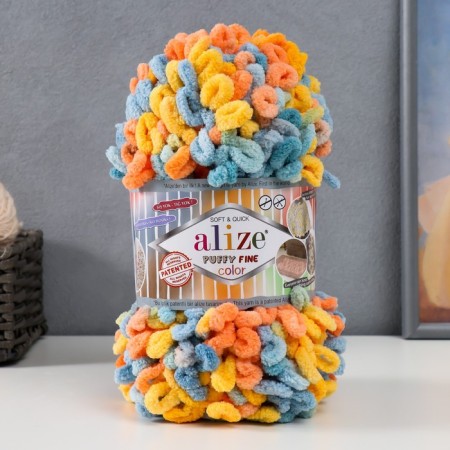 Yarn "Puffy fine color" 100% micropoliester 14.5m/100g (6314)