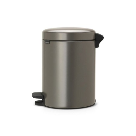 Brabantia Newcon bucket, plastic inner bucket, with pedal, platinum color, 5 liters-1