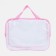 Lightning cosmetic bag, transparent/pink color