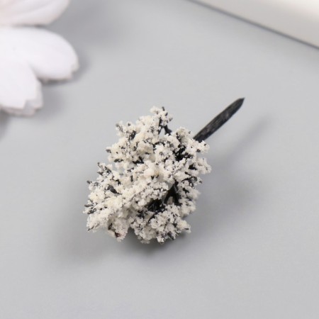Artificial plant for creativity plastic "Snow tree" 4 cm-2