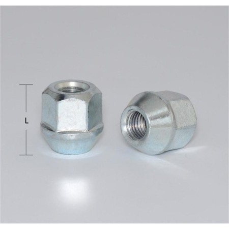 Nut m12x1,25, 25, hex21, cone, open, zinc