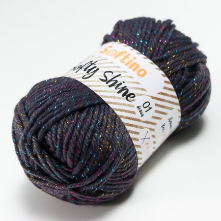 Yarn 70% acrylic, 30% silk "Softy Shine" 50 grams 85 m color 42 Marengo-1