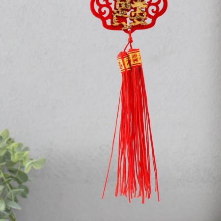 Suspension tree "pattern - hieroglyph wealth and prosperity" 8.5x37 cm-2