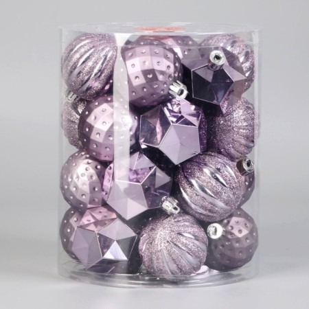 Set of balls plastic D-6 cm, 25 pcs "Isabelle" to the face, lilac-1