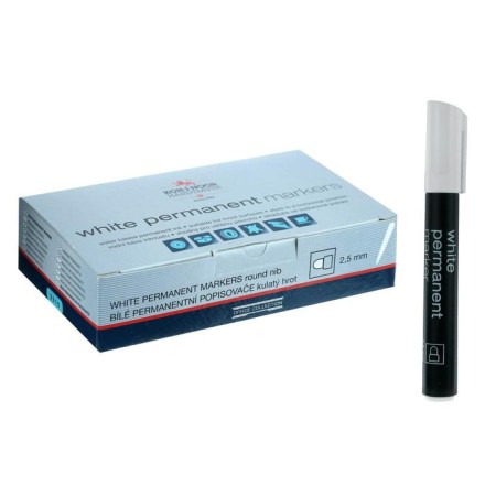 Permanent marker 3.0 mm Koh-I-Noor 3315, letter length 350 m, cardboard packaging, white