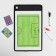 Tactical bilateral magnetic board for football, 38 x 23 cm