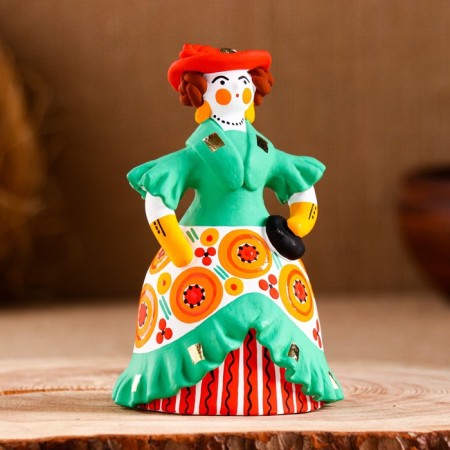 Dymkovo toy "Emergency lady" 13 cm, mix-5