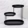 Organizer for storage, 3 sections, 30 × 17 × 26.5 cm, black color