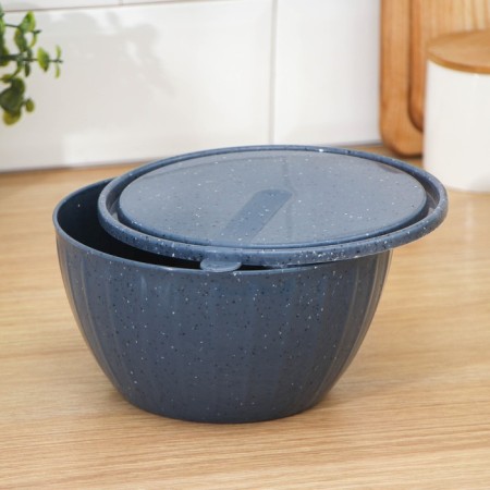 Saladnik with a STONE lid, 1.7 l, color dark stone-1