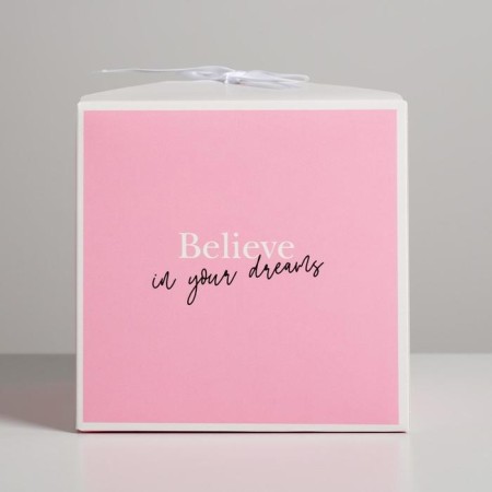 Gift folding box, packaging, “Beautiful”, 18 x 18 x 18 cm-1