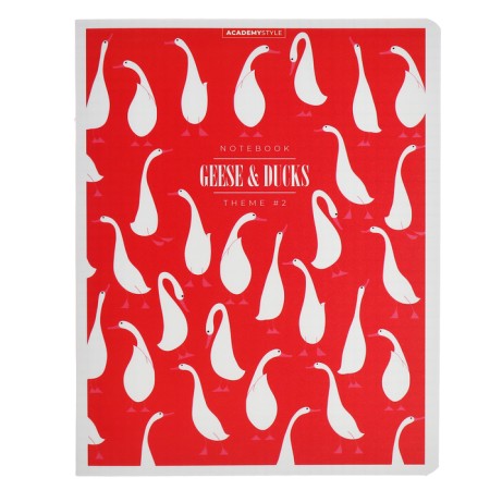 Notebook of 48 sheets in the “geese” cage, plastic cover, mix-3