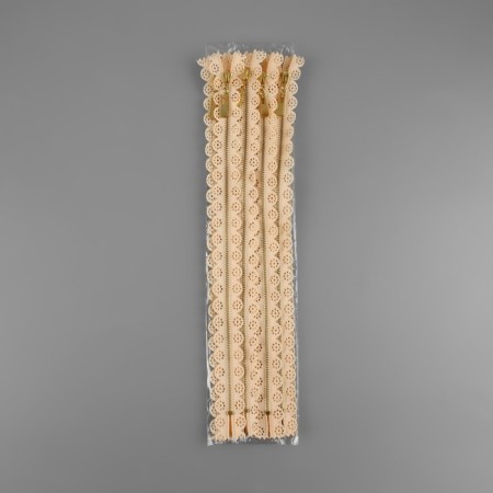 Metal zipper, No. 3, non -proceeding, automatic lock, 30 cm, beige/gold color-3