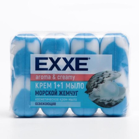 Cream-soiled EXXE 1+1, "Sea Pearls", blue striped, 4 pcs. 90 g-2