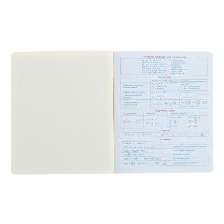 A notebook “Hints”, 48 sheets in a cage, “Algebra”, coated cardboard, matte lamination, Touch varnish, an offset block-2