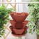 Kashpo multi -tiered “cascade”, 3 pcs, 12 l (section 4 l), terracotta color