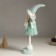 Interior doll "Angel in a turquoise outfit with sequins, silver wings" 49 cm