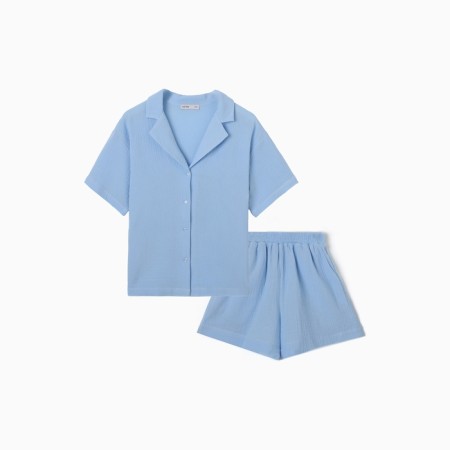 Female pajamas (shirt, shorts) KAFTAN "BASIC" p. 44-46, blue