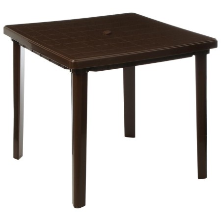 Square table, 80x80x74 cm, brown color-4