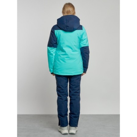 Ski costume female winter, size 50, turquoise color-3