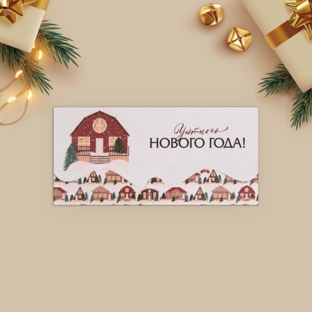 A set of molding envelopes "Happy New Year!" 10 pieces, 17 x 8 cm, new year-13
