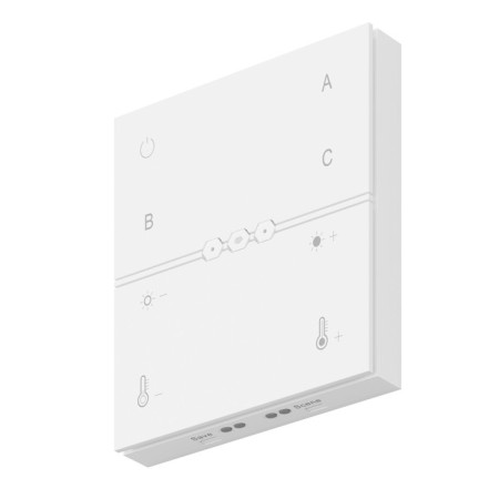 Technical DRC034-8-W wireless control panel, 9.1x8.6x1.5 cm, white color