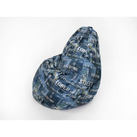 Medical pear chair, size 120x70 cm, print central denim, velor-1