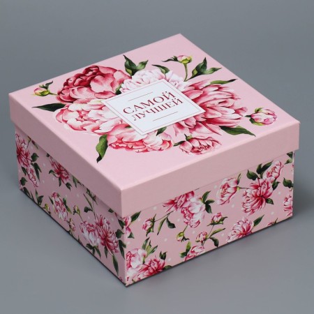 A set of boxes 6 in 1, gift packaging, “flowers”, 10.2 x 10.2 x 6 - 20 x 20 x 11 cm-9