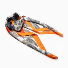Women's scarf minku 70*70 cm, orange