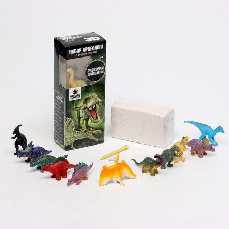A set of archaeologist Series with Figure-toy Dinosaur "Era dinosaurs", mix