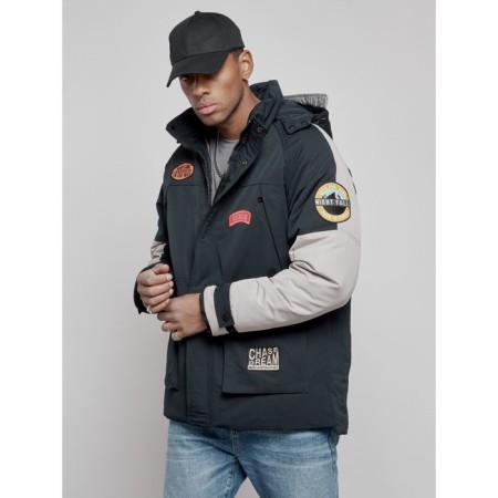 Male Winter jacket, size 50, dark blue color-7