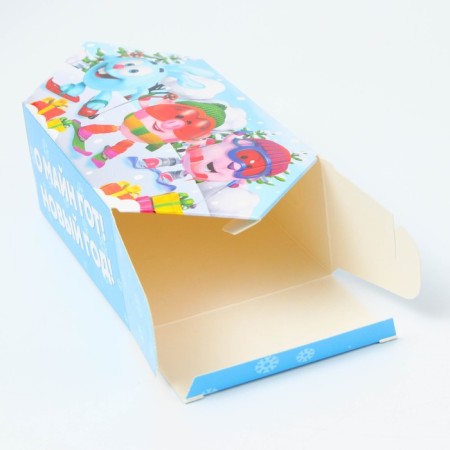 New Year. Gift box New Year's Enterprise Small "Smeshariki" License 9 x 5.8 x 12.8 cm (+8 cm).-4
