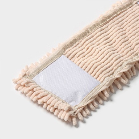 Nozzle for a flat mop of the share "pastel", 43 × 13 cm, microfiber booklies, beige color-4