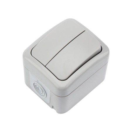 Two -clavy Mini OG ip54, o/y, gray kranz switch