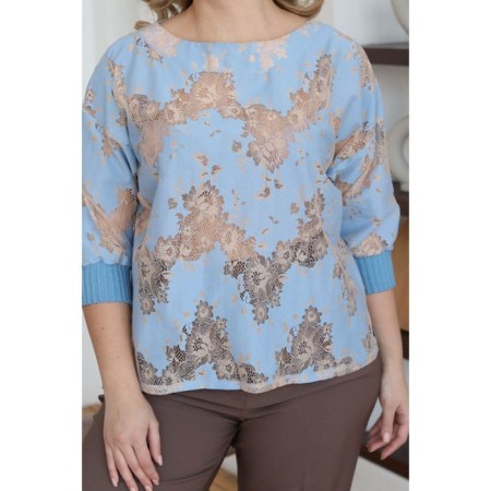 Female jumper, size 55, blue color-5