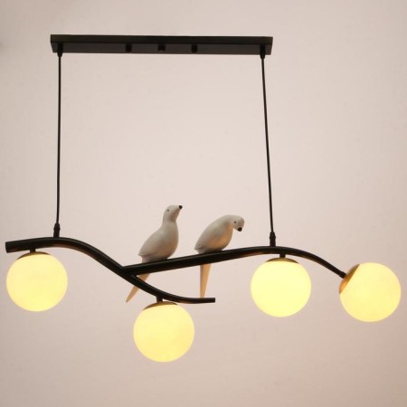 Chandelier 1076/4bk e27 60W black 85x15x90 cm-1