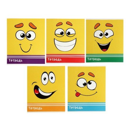 Notebook of 48 sheets in Calligrata Smiley, cover coated cardboard, offset block, mix