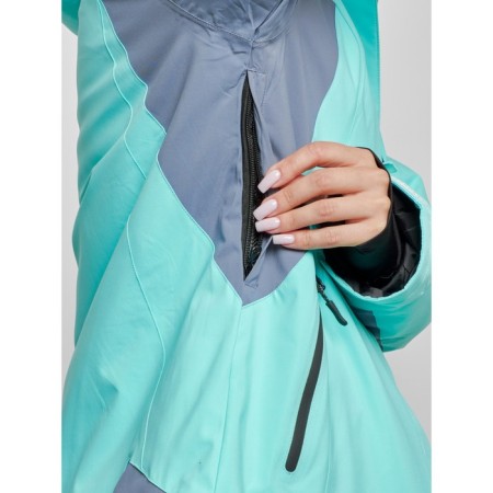 Ski costume female winter, size 42, turquoise color-9