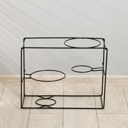 Flower stand, floor, 2 pots, d = 16 cm, black