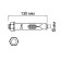 Anchor bolt of scrap, galvanized, 12x130 mm, 35 pcs