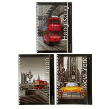 A4 notebook, 80 sheets in a cage on the crest of the 