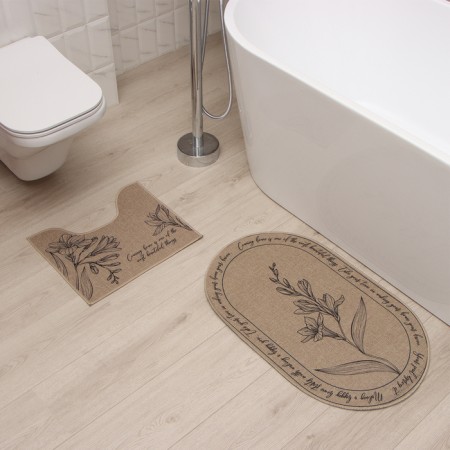 A set of bathroom rugs Ethel "Beautiful" 2 pcs, 48x78 cm, 40x45 cm-7