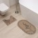 A set of bathroom rugs Ethel "Beautiful" 2 pcs, 48x78 cm, 40x45 cm