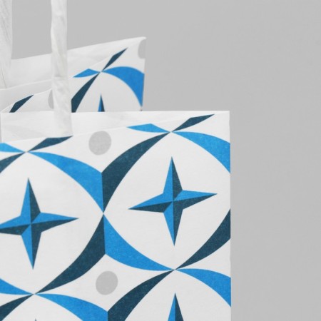 Gift package for a bottle, packaging, "geometry", white craft, 13 x 36 x 10 cm-3