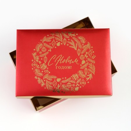 Folding box "New Year's Wreath", 21 x 15 x 7 cm, New Year-5