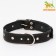 Collar leather embossed single-layer, dimensionless, 64 x 3.5 cm, Osh 31-60 cm, black