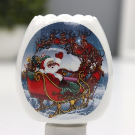 Lamp "Santa Claus on a sleigh" 1x7W E11 white 8x8x12cm-2