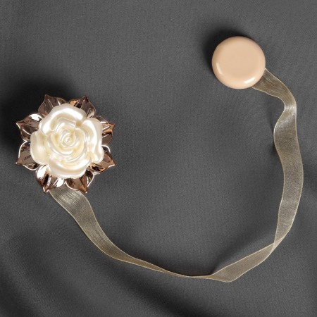Picking for curtains "Rose", D = 5 cm, gold color-1