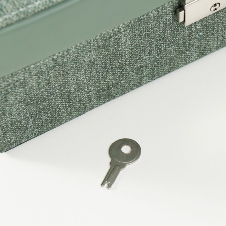 Casket to the leatherette for jewelry "Green" combined 23x17.2x9 cm-6
